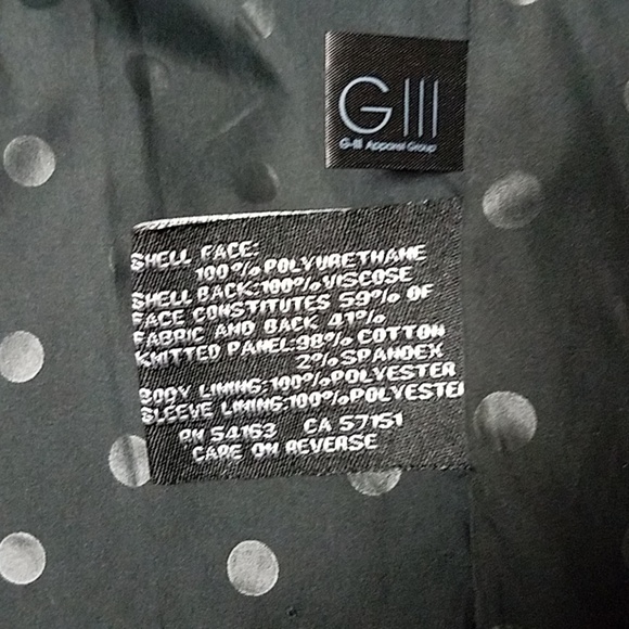 2/$40 BLACK AND BLUE VEGAN LEATHER JACKET - Picture 4 of 5